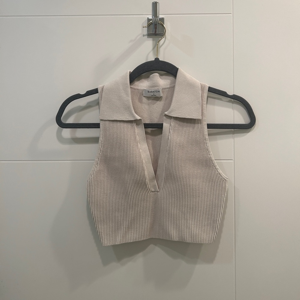 Aritzia Cropped Polo tank